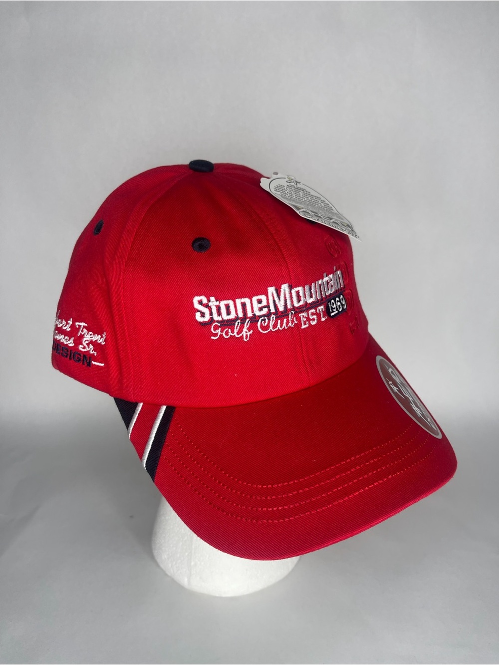 Men’s Stone Mountain Golf Club Red Baseball Cap hat - Picture 1 of 6